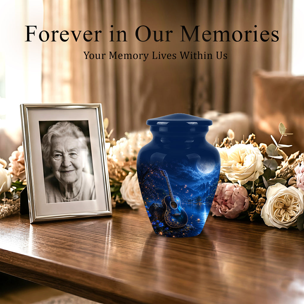 Acoustic Guitar Cremation Urn - Custom Guitar Urns For Human Ashes