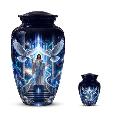 10 inch Large Urn with 1 Keepsake 3 inch