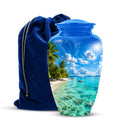 Beach Themed Memorial Urn - Beautifully Handcrafted Urns For Human Ash
