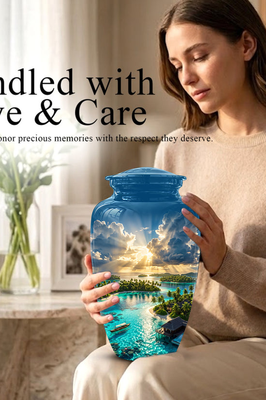 Beach Cremation Urn - Personalized Adult Urns For Human Ashes