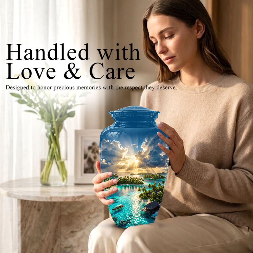 Beach Cremation Urn - Personalized Adult Urns For Human Ashes