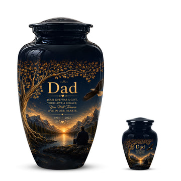 10 inch Large Urn with 1 Keepsake 3 inch