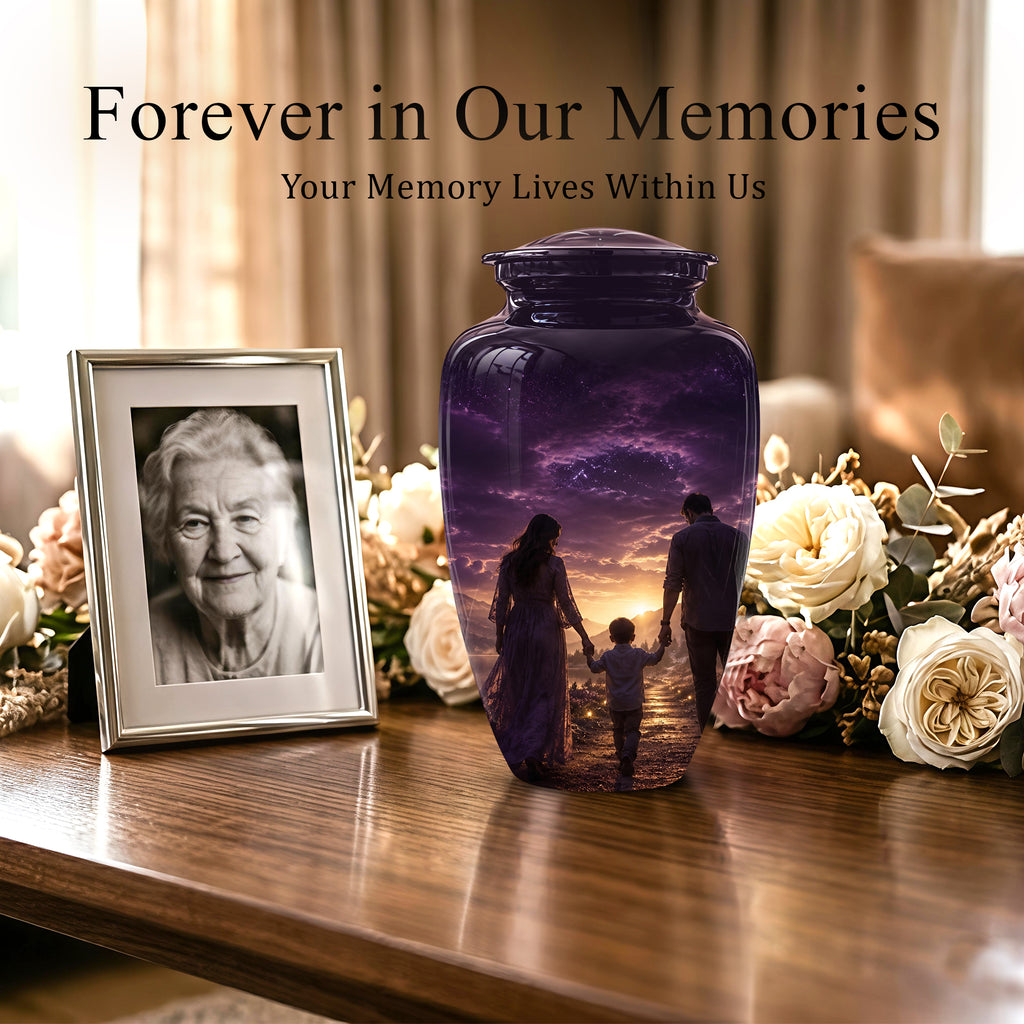 Father, Son & Mother Memorial Urn - Artistic Burial Urns For Human Ashes