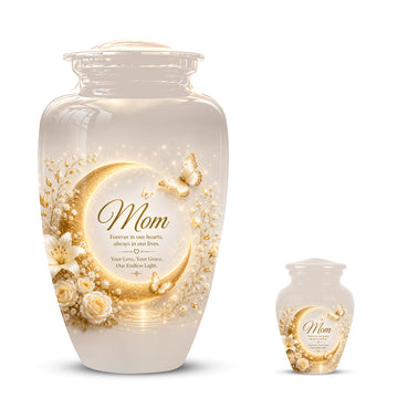 10 inch Large Urn with 1 Keepsake 3 inch
