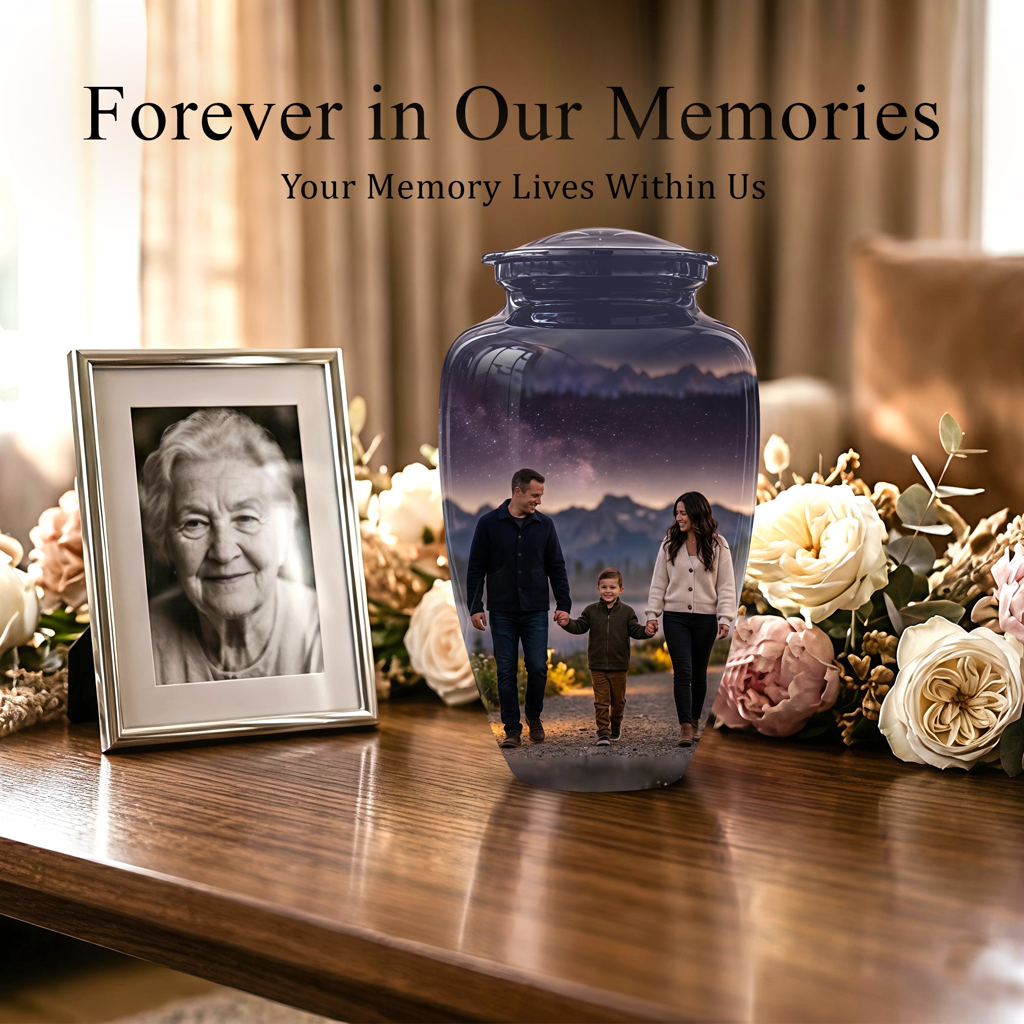 Father, Son & Mother Memorial Urn - Beautiful Tribute Urns For Loved Ones