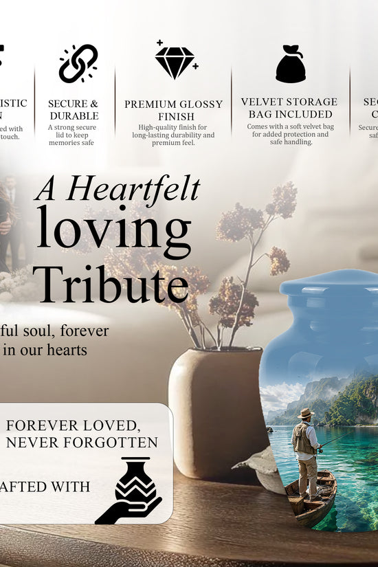 Fishing Boat Memorial Urn - Artistic Landscape Urns For Human Ashes