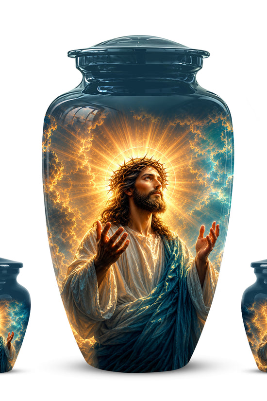 Personalized Jesus Cremation Urn - Handmade Religious Urns On Sale