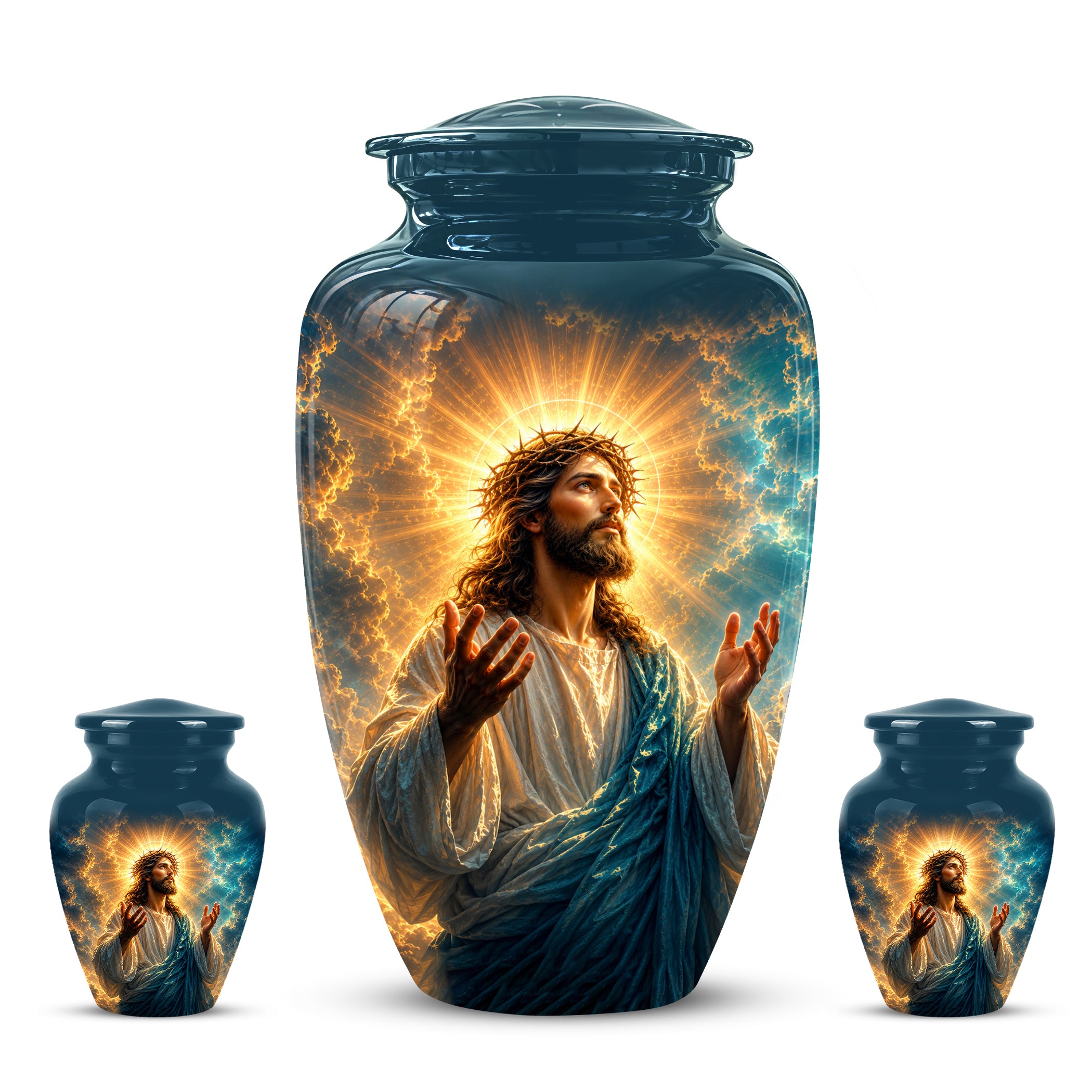 Personalized Jesus Cremation Urn - Handmade Religious Urns On Sale