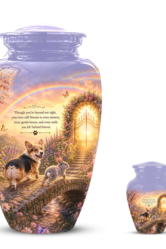 Rainbow Bridge Pet Memorial Urn – Personalized Urn For Dog & Cat