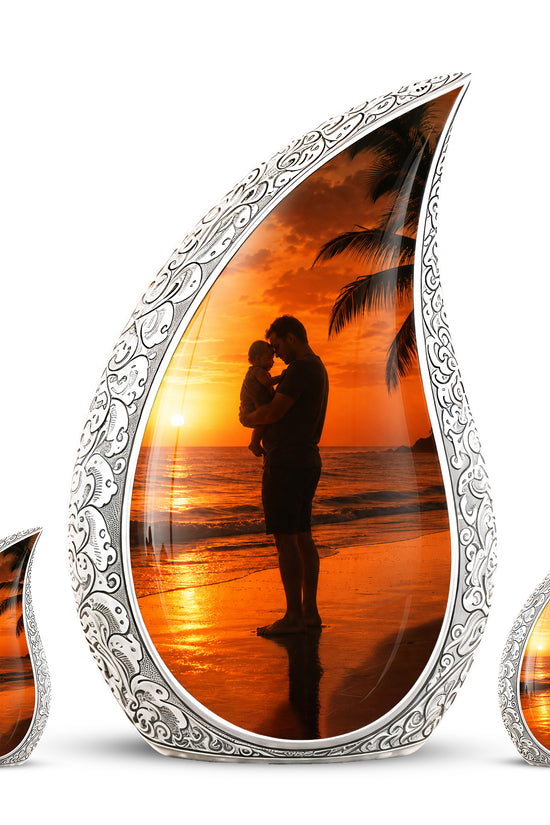 Custom Father Cremation Urn - Peaceful Tribute Memorial Urns For Dad