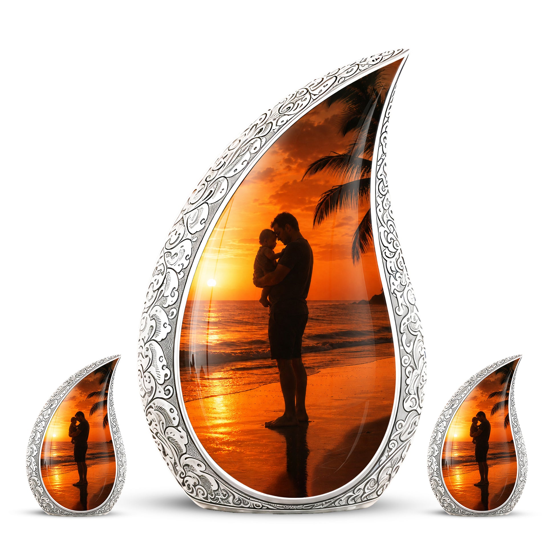Custom Father Cremation Urn - Peaceful Tribute Memorial Urns For Dad