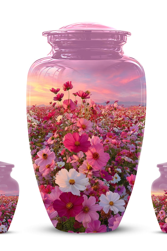 Flower Field Cremation Urn - Decorative Premium Funeral Urns On Sale