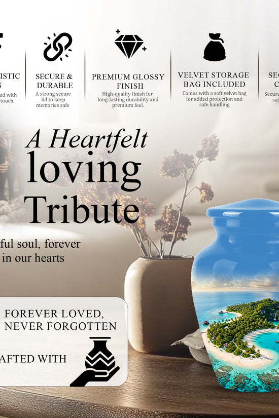 Beach Memorial Urns For Human Ashes - Custom Handmade Urns For Ashes