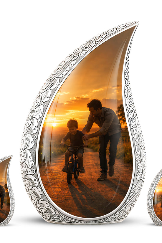 Father & Son Themed Urn - Handcrafted Custom Memorial Urns For Ashes
