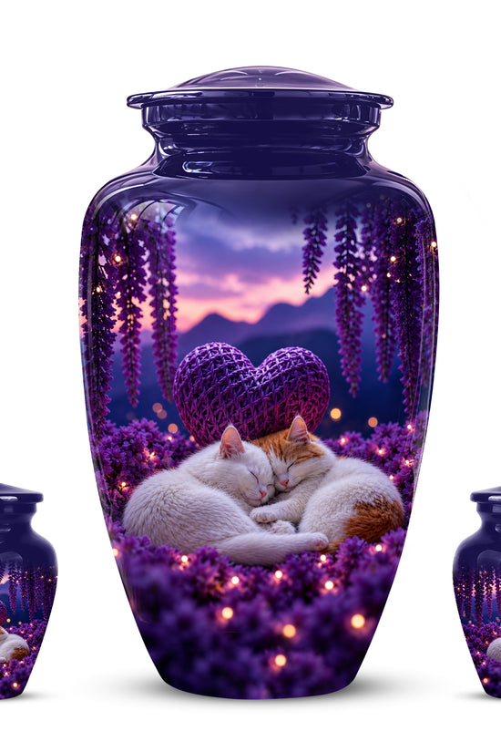 Eternal Resting Cat Cremation Urn - Personalized Urns For Pet Cat Ashes