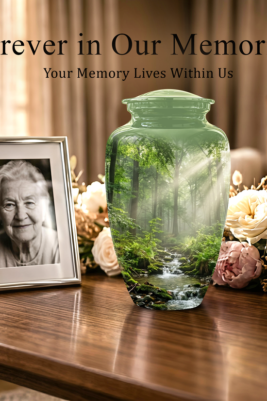 Forest Scenic Cremation Urn - Artistic Funeral Urns For Nature Lover's Ashes