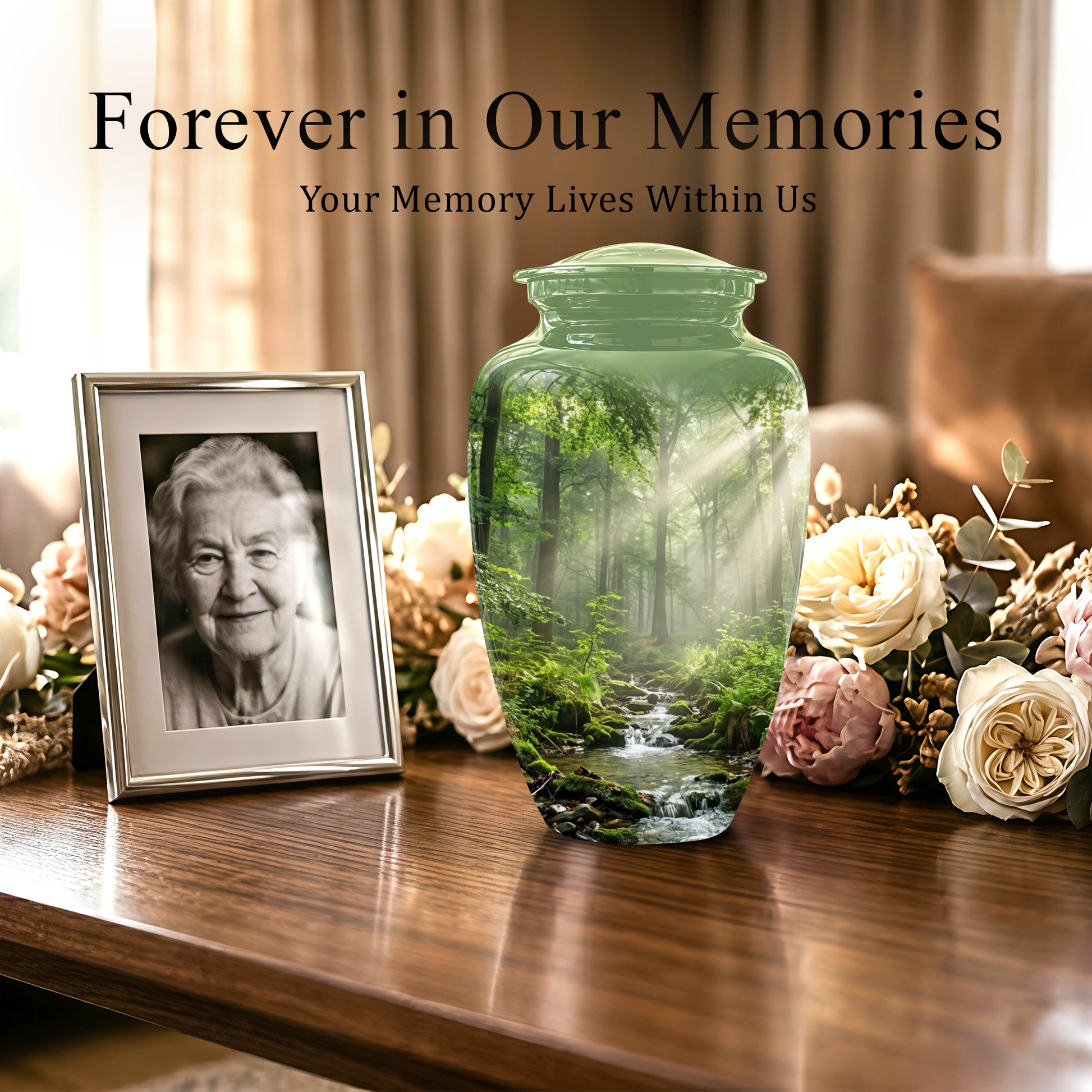 Forest Scenic Cremation Urn - Artistic Funeral Urns For Nature Lover's Ashes