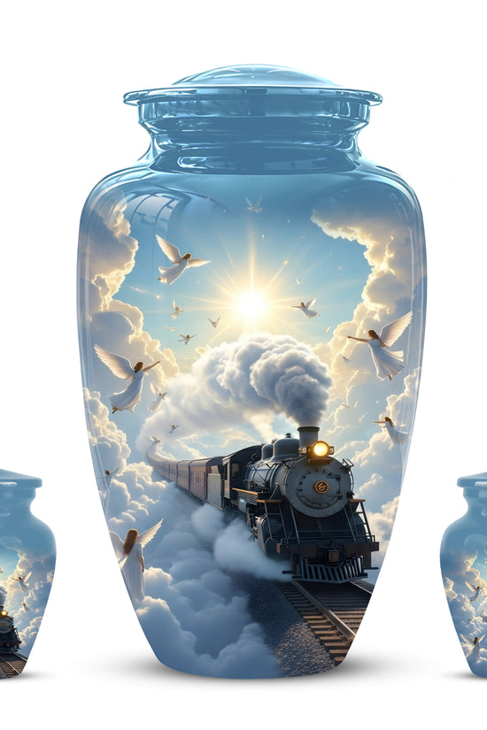 Heavenly Train Cremation Urn – Angel Clouds Memorial Urns For Ashes