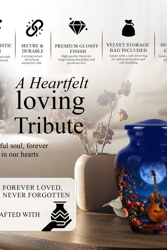 Guitar Memorial Urn - Personalized Cremation Urns For Men&Women Ashes