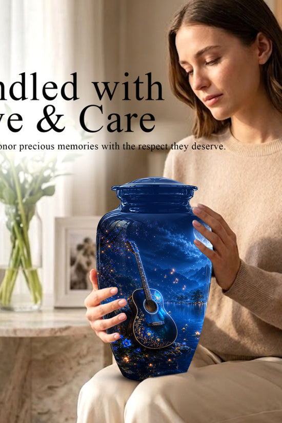 Acoustic Guitar Cremation Urn - Custom Guitar Urns For Human Ashes