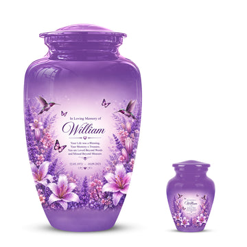 10 inch Large Urn with 1 Keepsake 3 inch