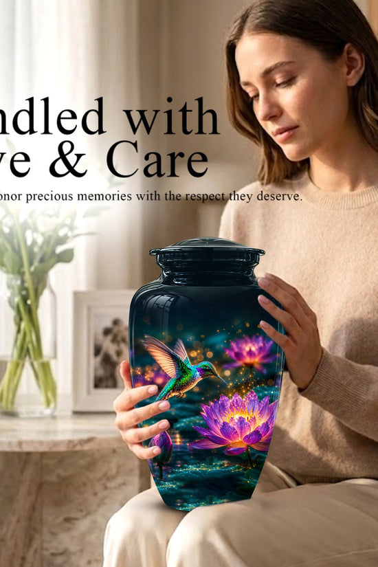 Beautiful Handcrafted Hummingbird Urn - Custom Memorial Urns For Ashes