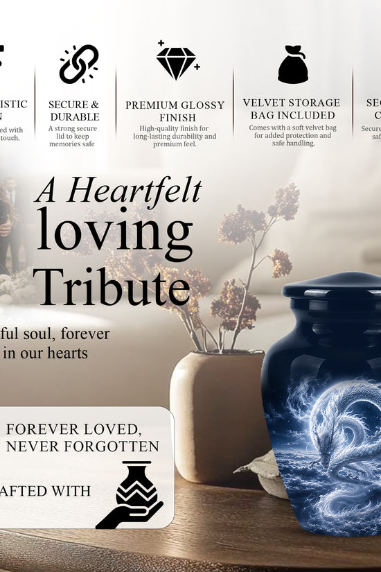 Dragon Cremation Urn - Unique Custom Memorial Urn For Human Ashes