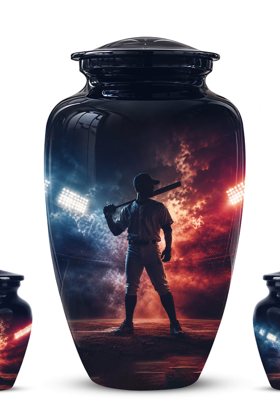 Personalized Baseball Player Cremation Urn - Handcrafted Memorial Urns For Ashes