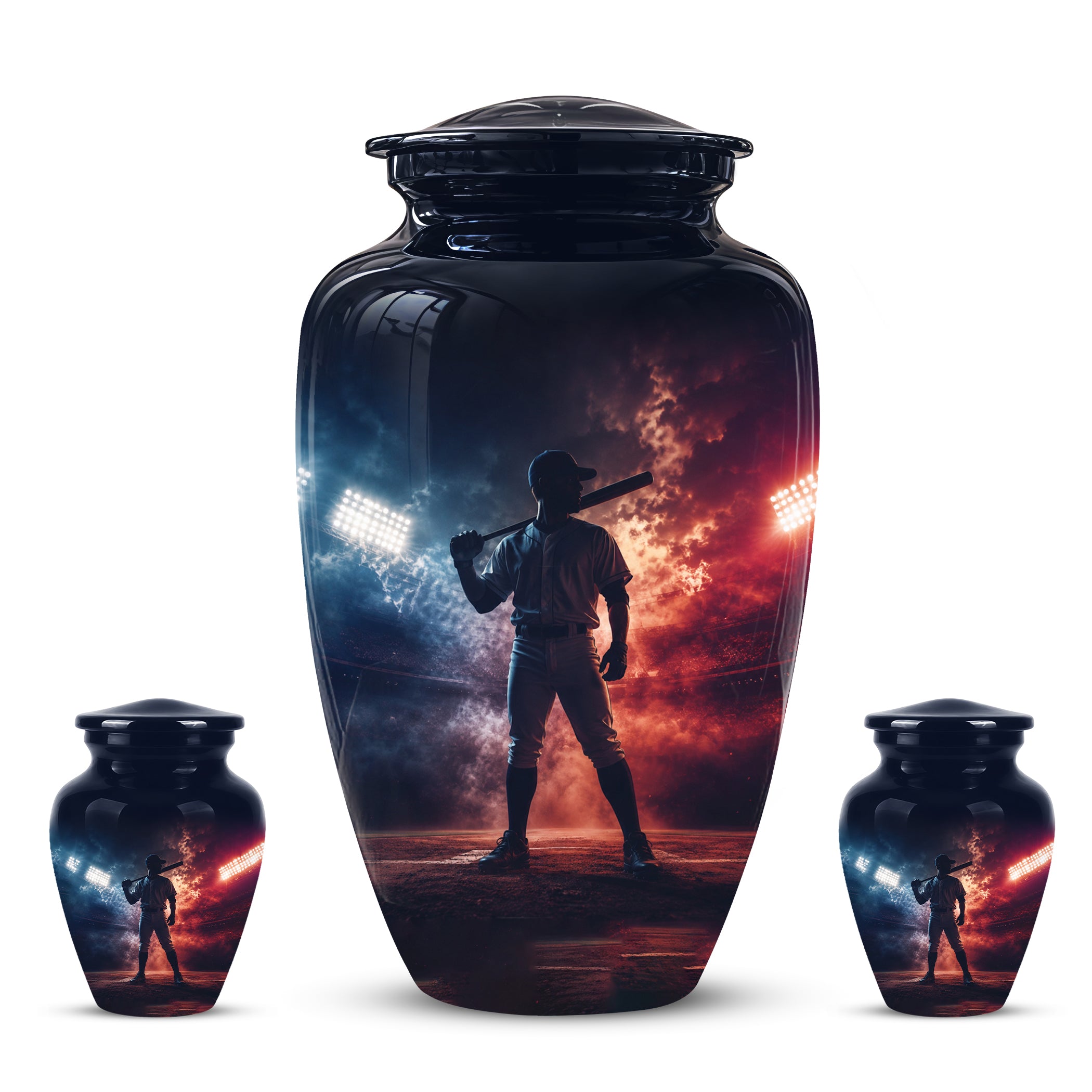 Personalized Baseball Player Cremation Urn - Handcrafted Memorial Urns For Ashes