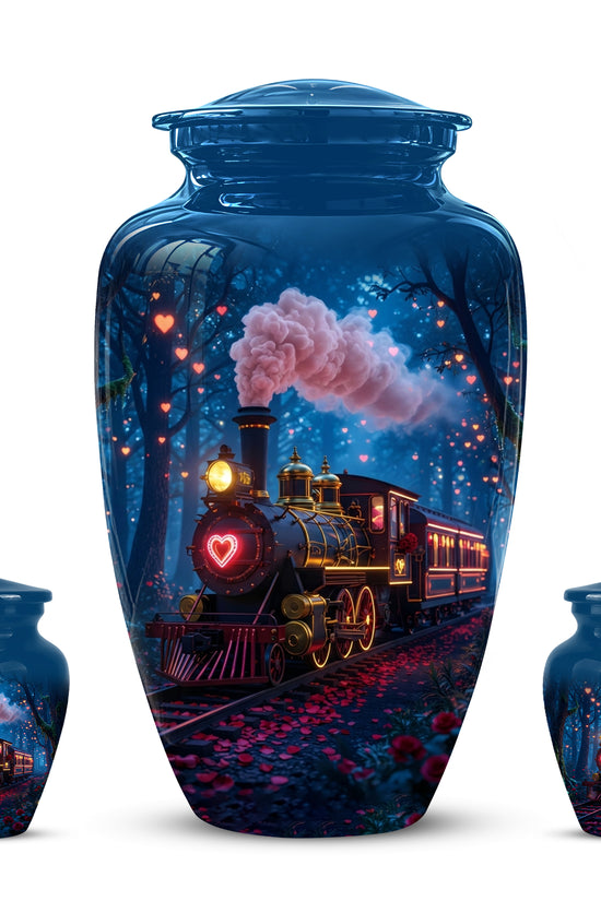 Vintage Train Cremation Urn - Steam Engine Memorial Urns For Ashes