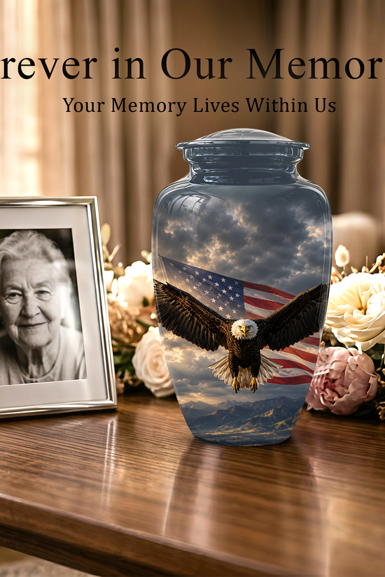 American Eagle Memorial Urn - Patriotic Burial Urns For Human Ashes