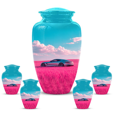 10 inch Large Urn with 4 Keepsake 3 inch