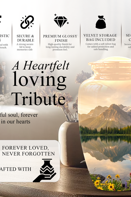 Mountain Cremation Urns For Ashes - Beautiful Funeral Urns For Nature Lovers