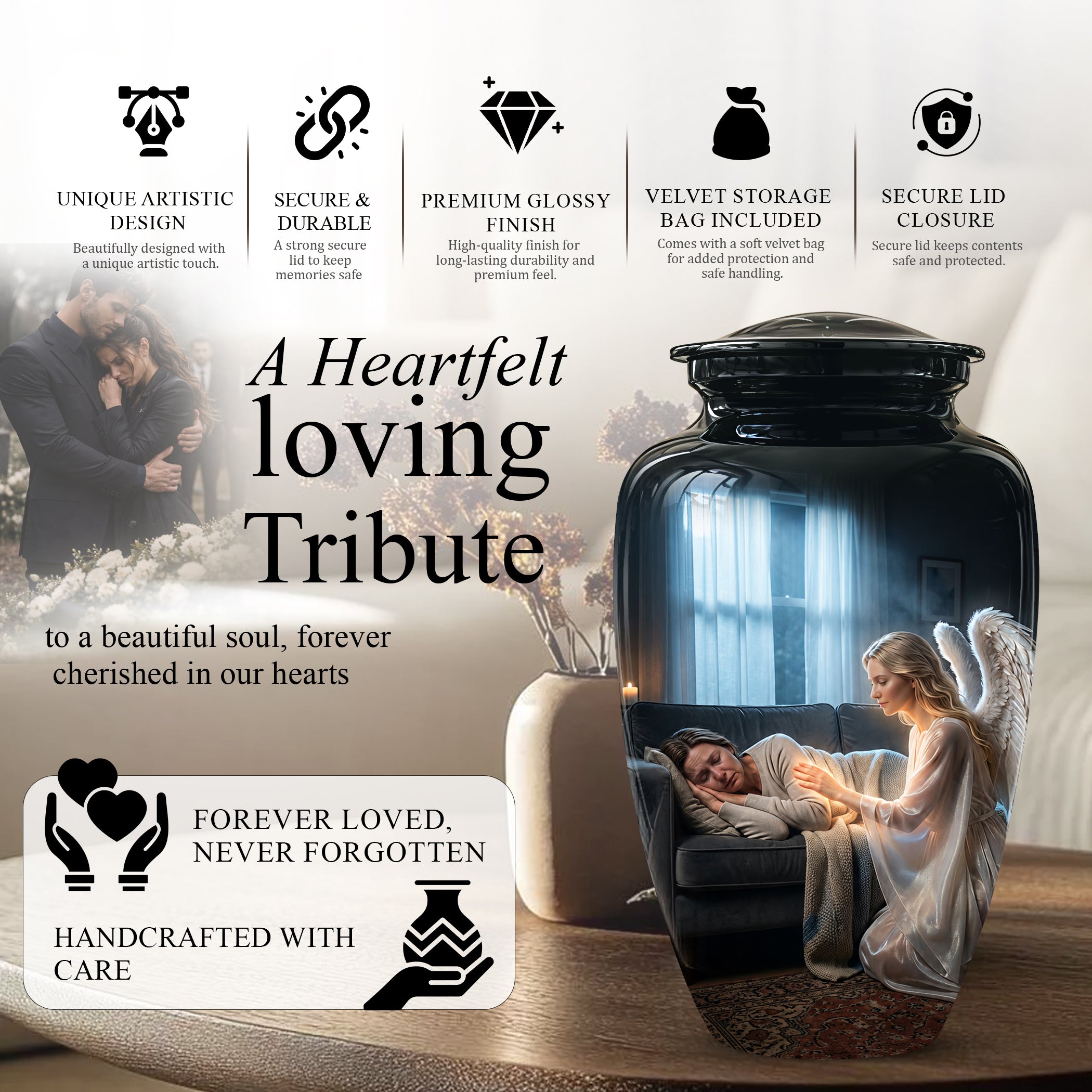 Angel Cremation Urns For Ashes - Beautiful Memorial Urns For Mom