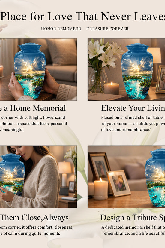 Beach Cremation Urn - Personalized Adult Urns For Human Ashes