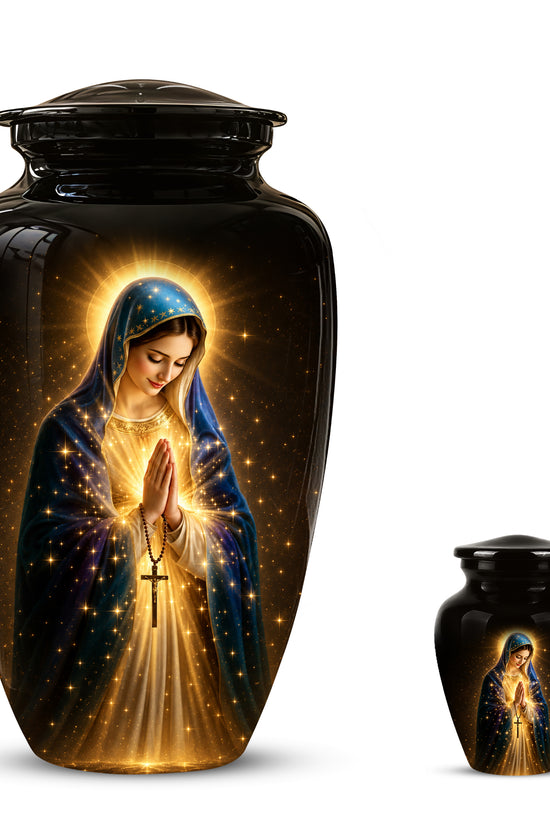 Religious Virgin Mary Cremation Urn - Personalized Urns For Mom Ashes