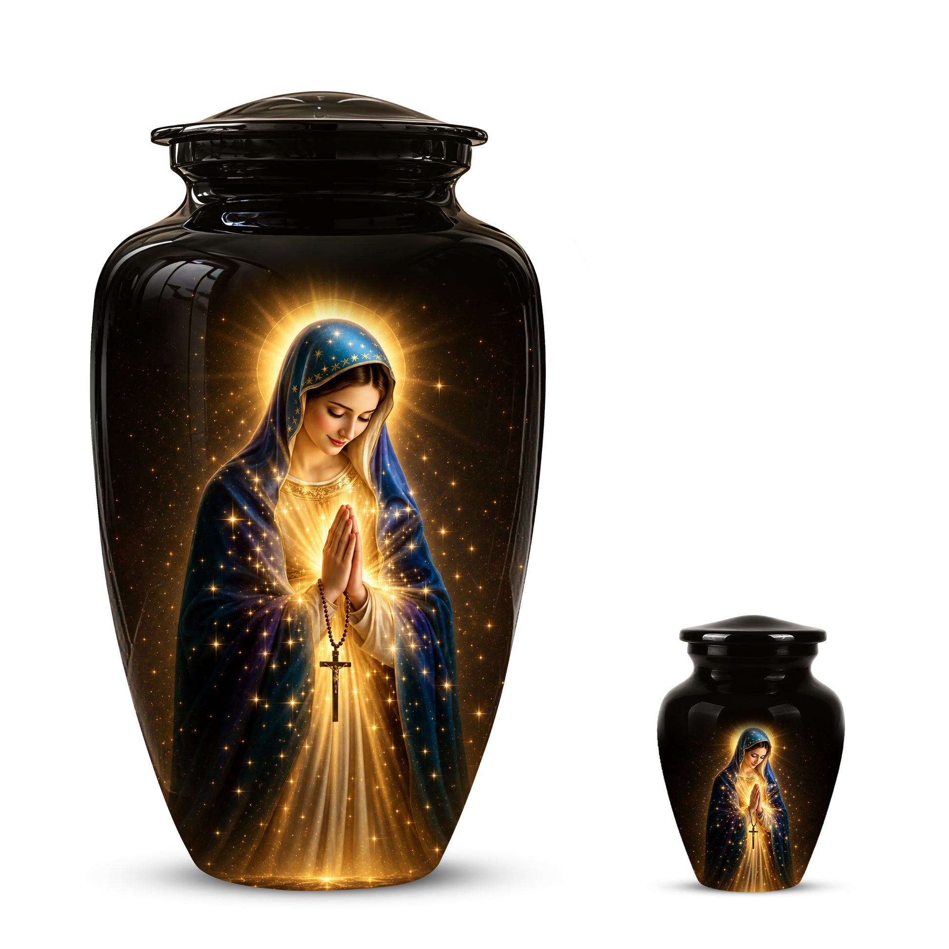 Religious Virgin Mary Cremation Urn - Personalized Urns For Mom Ashes