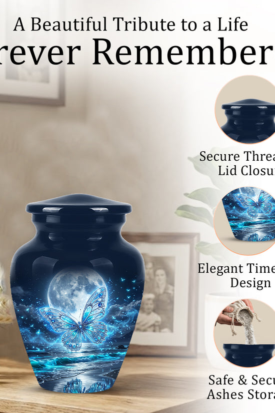 Beautiful Butterfly Burial Urn - Custom Memorial Urns For Women Ashes