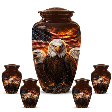 10 inch Large Urn with 4 Keepsake 3 inch
