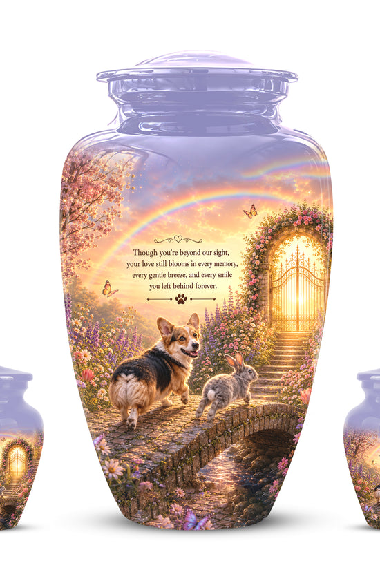 Rainbow Bridge Pet Memorial Urn – Personalized Urn For Dog & Cat