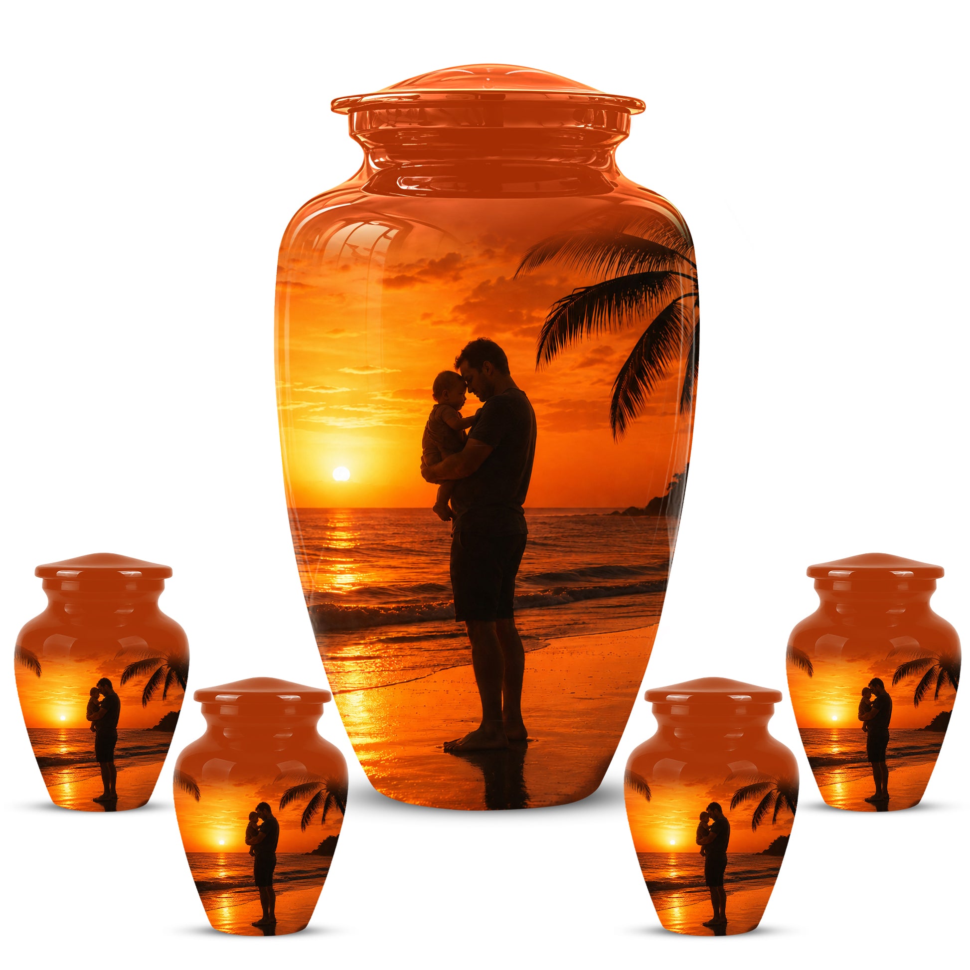 Custom Father Cremation Urn - Peaceful Tribute Memorial Urns For Dad