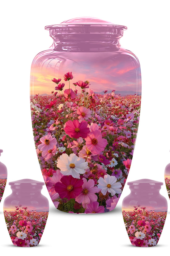 Flower Field Cremation Urn - Decorative Premium Funeral Urns On Sale