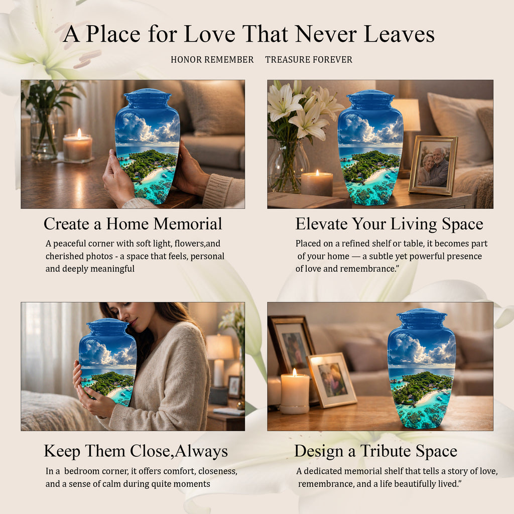 Beach Urns For Human Ashes - Custom Eternal Peaceful Tribute Urns