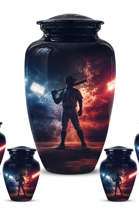 Personalized Baseball Player Cremation Urn - Handcrafted Memorial Urns For Ashes