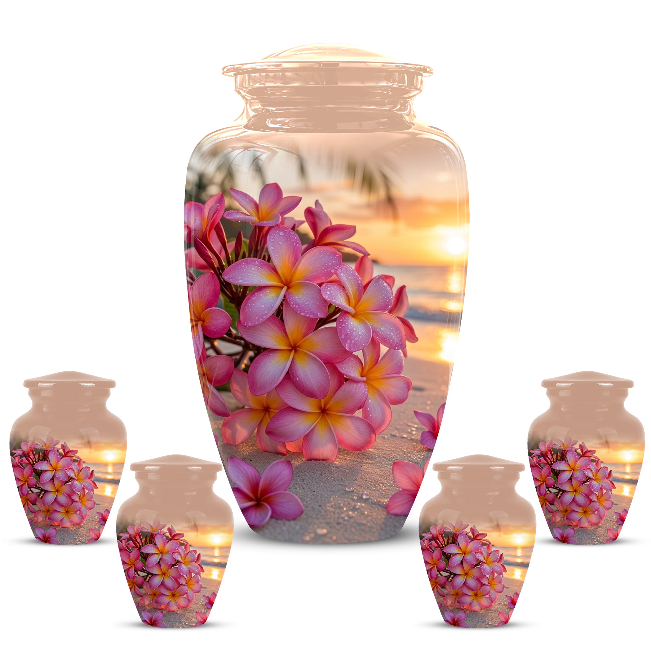 Personalized Flower Cremation Urn - Premium Adult Memorial Urn On Sale