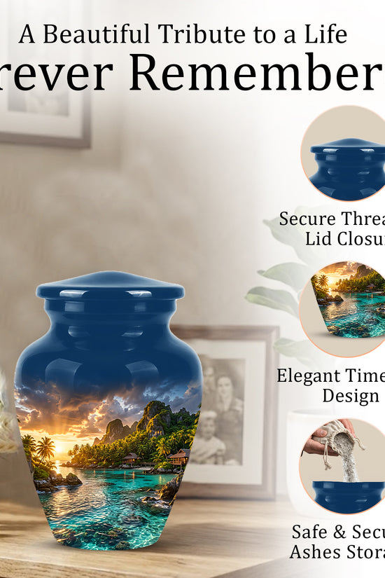 Beach Urns For Ashes - Sunset Scenic Memorial Urns For Nature Lovers