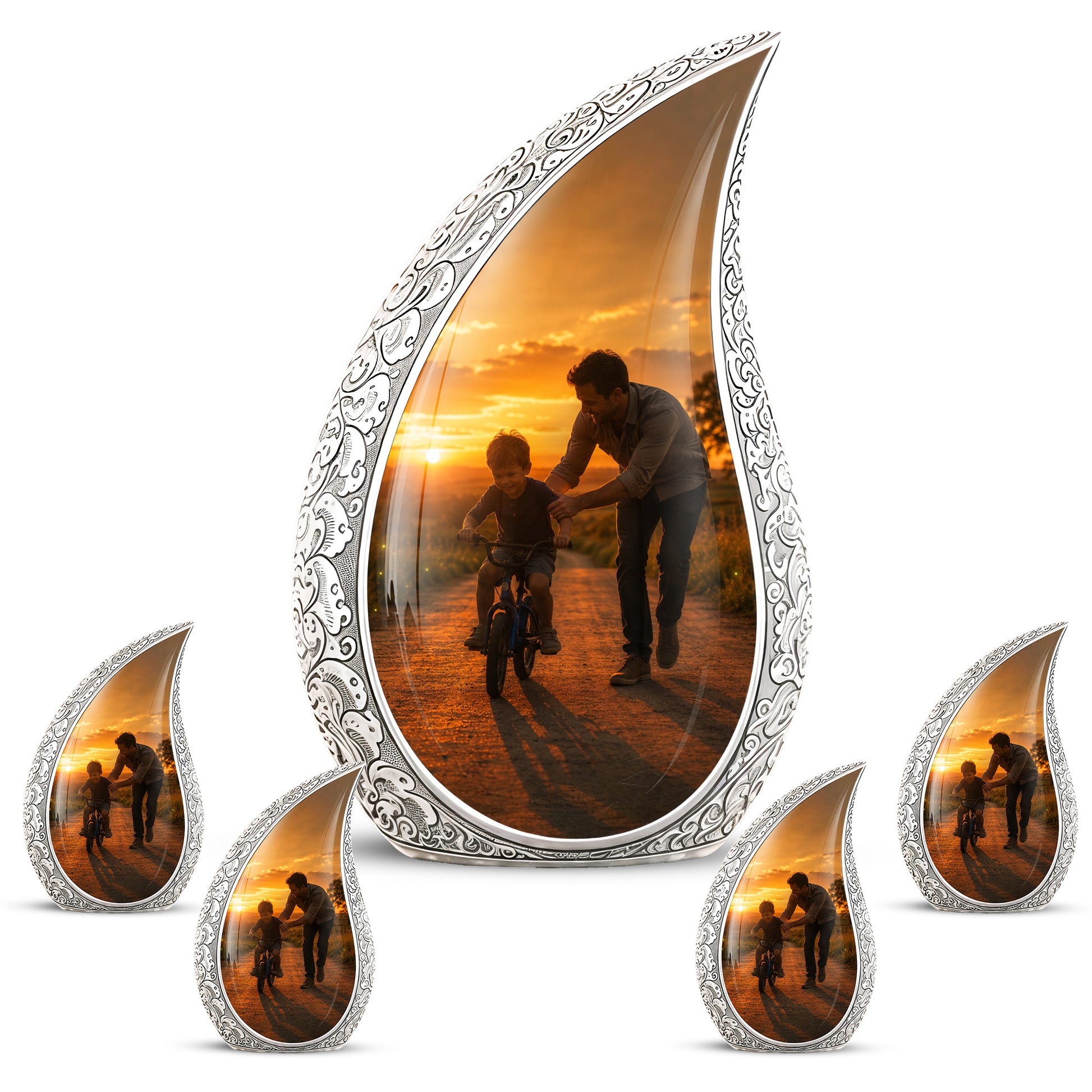 Father & Son Themed Urn - Handcrafted Custom Memorial Urns For Ashes