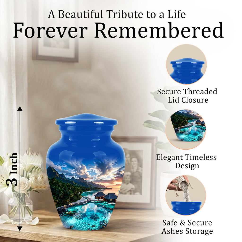 Beach Themed Cremation Urn - Personalized Burial Urns For Human Ashes