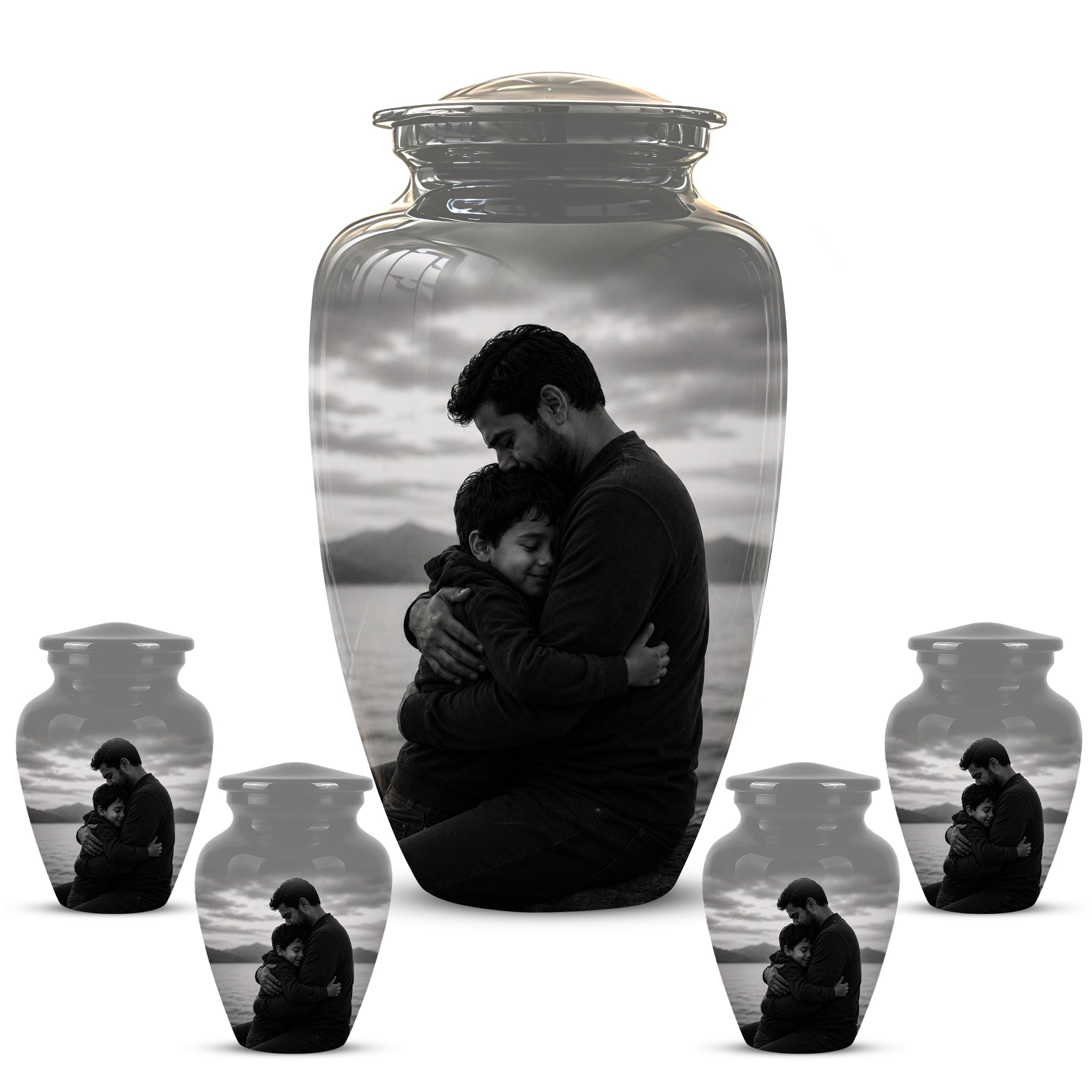 Personalized Father Cremation Urn - Memorial Tribute Urns For Fathers