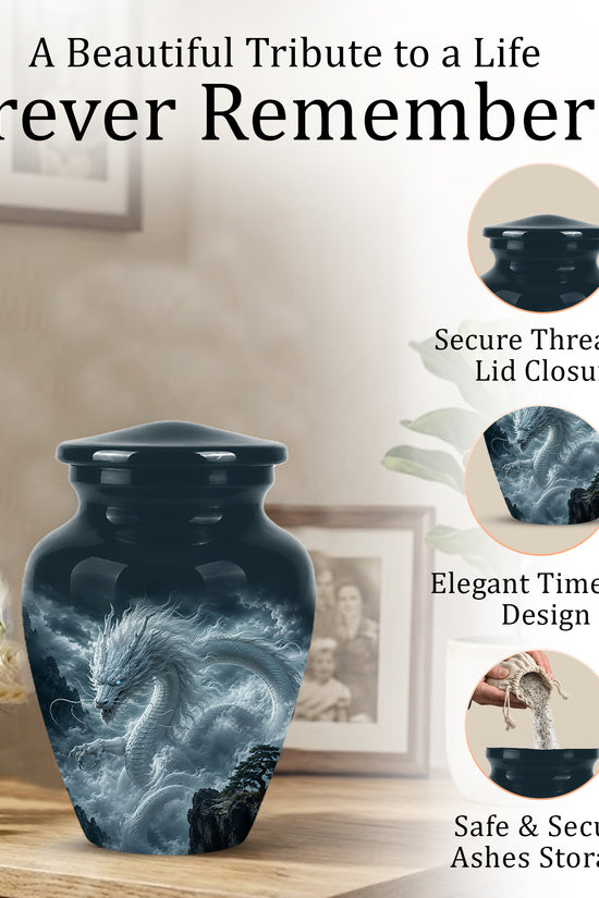 Dragon Cremation Urn = Custom Artistic Adult Memorial Urns For Ashes